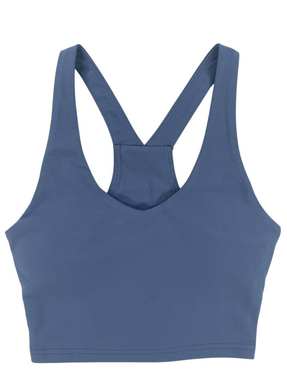 Level Baseline Crop Racer Back Sports Bra Slate Blue Women's Size XXS $48 NEW